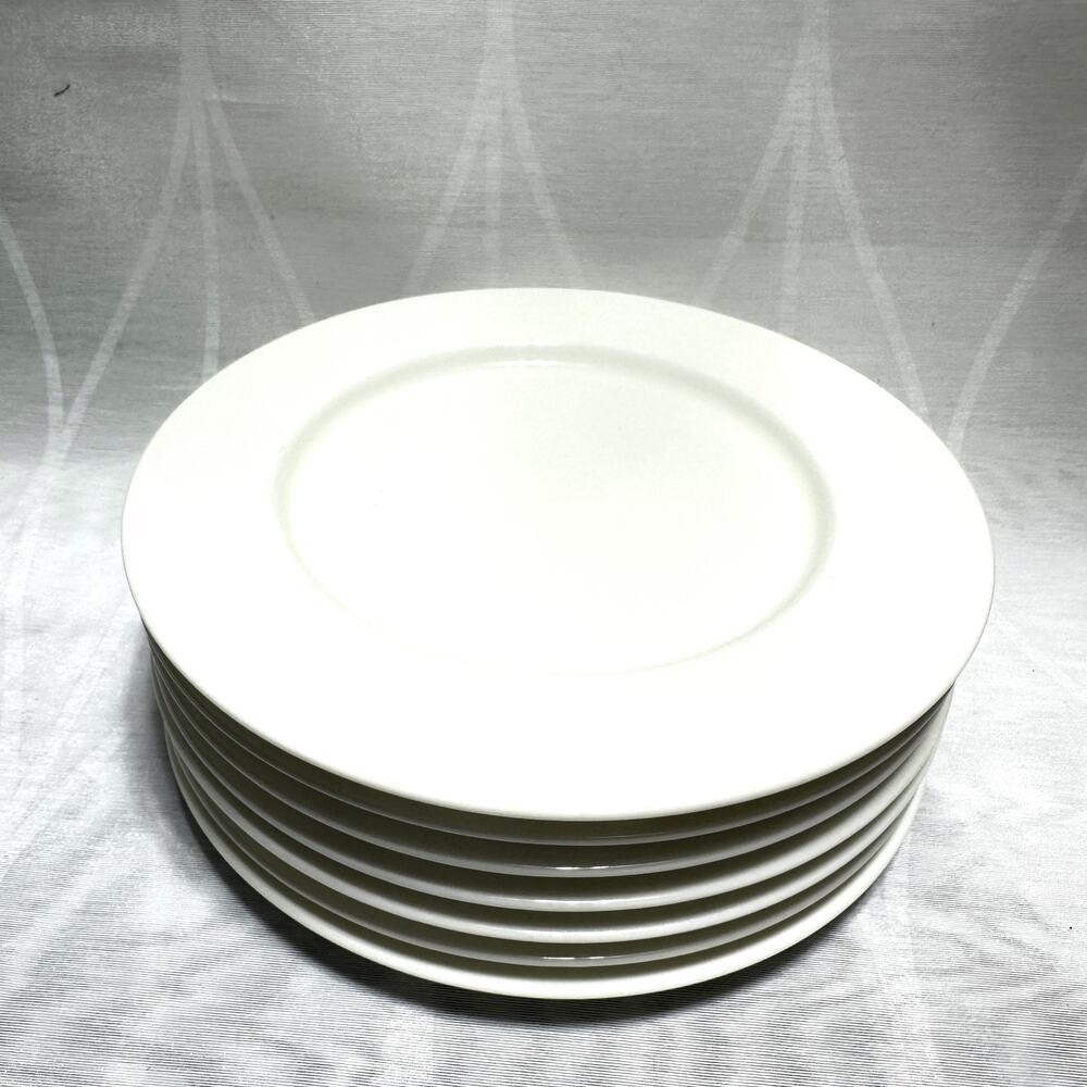 iittala Finland white salad plates 7 ea,‎ 8.5" diameter EUC